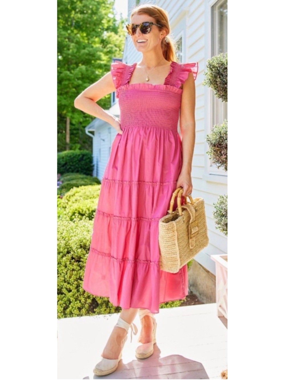 Hill House Home The Ellie Nap Dress Midi Pink XS-Fits a S also!